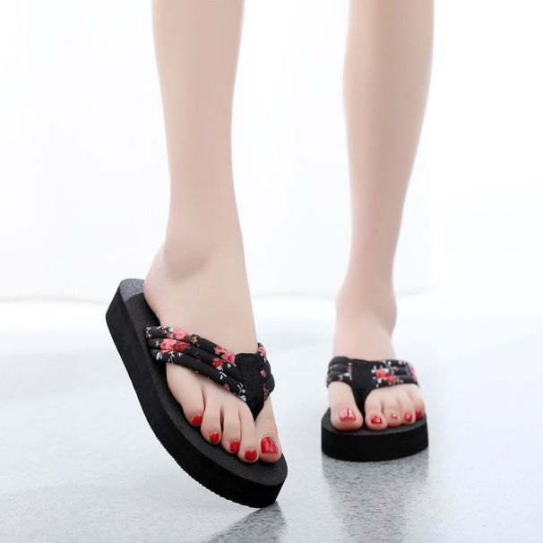 New High, Medium, And Low Heel Thick-Soled Slippers Women, Summer Beach Sandals, Women's Fashionable Outdoor Flip-Flops_vogvips.com