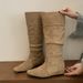 Inner Height Increase Slouchy Long Knight 2025 Autumn Winter New Small Size Over-the-Knee Square Toe Slimming Boots_vogvips.com