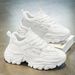 Spring New Breathable Mesh Men's Trend Versatile Small White Thick Soled Sports Shoes, Casual Dad Shoes_vogvips.com