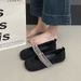Fashion French Flat Design Single 2025 New Summer Fairy Style Retro Rhinestone Mary Jane Shoes_vogvips.com