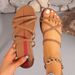 Summer Women's For Outdoor Wear, New Foreign Trade Model, European And American Style, Thin Strap, Flat Open-toe_vogvips.com