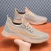 Men's 2026 Summer New Fashion Casual Foreign Trade Fly-knit Mesh Shoes Wholesale Breathable Solid Color Sneakers_vogvips.com
