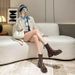 Stretch Martin For Women 2025 Autumn Winter New Short Fashion Versatile Slimming Petite Chunky Heel Slim Boots_vogvips.com