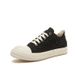 New European And American Style Canvas Low-top Black Tassel Ripped Shallow Casual Women's Shoes Round Toe Lace-up_vogvips.com