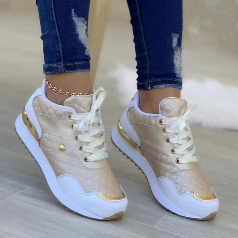 Platform Women Sneakers New Fashion Lace Up Ladies Casual Flats Outdoor Running Walking Shoes Comfortable Female_vogvips.com