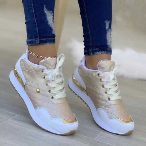 Platform Women Sneakers New Fashion Lace Up Ladies Casual Flats Outdoor Running Walking Shoes Comfortable Female_vogvips.com