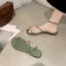 2026 Summer New Ins Trend Fairy Style Gentle Versatile Simple Student Thong Sandals Women's Flat Roman Shoes_vogvips.com