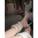 New Open-toe Rhinestone Mink Fur Snake-shaped Wrap-around Strap Sandals With Fairy-style Elegant Fluffy Stiletto High_vogvips.com
