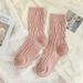 Soft & Warm Wool Blend Socks For Men And Women - Mid-Crew Cotton Knit Socks With Ribbed Design - Cozy & Breathable For All Seasons_vogvips.com