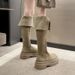 Fashionable Elegant Brown High-End Over-the-Knee Thick-Soled Long 2024 New Summer Slimming High Tube Riding Boots_vogvips.com