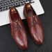 Men's Genuine Leather Oxford Shoes – Classic Pointed Toe Business Formal Shoes With Rubber Sole For Office & Wedding Versatile Pointed Toe Shoes_vogvips.com