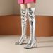 New Sexy Mirror Gloss Pole Dance Long Street Style Party Show Nightclub Chunky High Heel Women's Boots_vogvips.com