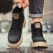New Leather Spring Men's Shoes High-top Men's Heightening Tooling Martin Boots_vogvips.com