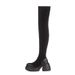 Winter New Height-Increasing Short For Women, Thick-Soled Long Over-the-Knee Mid-Calf Stretch Boots, Suede Slim Boots_vogvips.com
