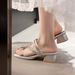 Elegant Rhinestone Women, Suitable For Outdoor Wear In Summer 2026, New Style To Match Skirts, Fashionable Chunky Heel,_vogvips.com
