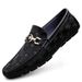 British Style Top Layer Loafers Men's Summer Breathable Slip-On Office Soft Leather Flat Shoes_vogvips.com