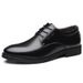 Men's Genuine Leather Dress Shoes - Breathable Business Formal Shoes With Pointed Toe & Lace-Up Design, Comfortable & Stylish For Office & Wedding_vogvips.com