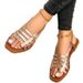 Summer new flat round head casual sandals women's large size_vogvips.com
