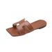 Summer With Square Toe Open Toe, Versatile European And American Style, Non-slip, Simple Flat Sandals, Fashionable Beach_vogvips.com