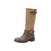 Women's Shoes Retro Wide Tube Knight Boots Women's Flat Boots Large Tube High Boots Western Boots Pile Boots_vogvips.com