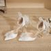 Women's Shoes For Daily Wear, All Match White Bridal Shoes, Wedding Shoes, Classic Style Elegant Basics Casual Business Wedding Party Single Shoes_vogvips.com