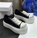 Casual Thick-Soled Canvas Shoes, New Summer 2026 Model, Lace-Up Embroidered College Style, Distressed Vintage Look_vogvips.com