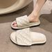 Women's Velcro Slippers For Summer Outdoor Wear, Versatile Fashionable, Embossed, Light Luxury, European And American_vogvips.com