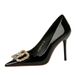 9283-K213 European And American Style Party High-heeled For Women, Fashionable With Rhinestone Buckle, Pointed Toe, Sexy_vogvips.com