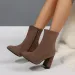 Vintage Square High Heel Women Ankle Boots Elegant Pointed Toe Party Dress Shoes 2026 Autumn Winter Ladies Short Booties_vogvips.com