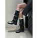 Over-the-Knee For Women With Chunky Heels 2024 Autumn Winter New Women's Long Round Toe Western Riding Boots_vogvips.com