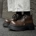 Retro Martin Boots Men's Medium-top Thick-soled High-top Leather Shoes Heightening Locomotive Tooling Short Boots_vogvips.com