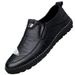 Men's Business Casual Leather Shoes Soft Upper Fashionable Driving Loafers Soft Sole Middle Aged And Elderly Dad Shoes 2025 Style_vogvips.com