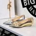 7200-H97 European And American Style Retro Metal Textured Floral Rhinestone Pointed Toe Shallow Wedge Slip-on Women's_vogvips.com
