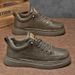 High Top Spring New Breathable Waterproof Anti Slip Chef Men's Versatile Black Leather Sports And Leisure Shoes_vogvips.com
