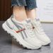 Women's Thick Soled Sneakers 2026 New Style Height Increasing Soft Soled Lightweight Non Slip Running Shoes for Students_vogvips.com