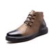 Men's Genuine Leather Martin Boots - Stylish Winter Casual Boots With Anti-Slip Rubber Sole, Classic Pointed Toe Design, Comfortable & Warm_vogvips.com