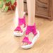 Large Thick Soled Lightweight Woven Slippers For Women's New Casual Yarn Round Headed Roman Sandals_vogvips.com