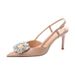 2025 New Stiletto Sandals Women, Pointed Toe, Rhinestone Backless Strap, Fairy Style Elegant High Heels For Women_vogvips.com