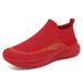 Women's And Women's Shoes One-pedal Casual Shoes Soft-soled Fly-woven Breathable Socks Shoes Women's Shoes_vogvips.com
