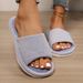 Women's Summer Striped Simple Fashionable Indoor Home Cool Slippers For Wooden Floor Silent Design_vogvips.com