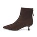 In Stock: 2025 Winter New Style Plush Boots, Pointed Toe, Thin Heel, Slimming Elastic Boots, Sock Boots, Short Boots, Cotton Shoes_vogvips.com