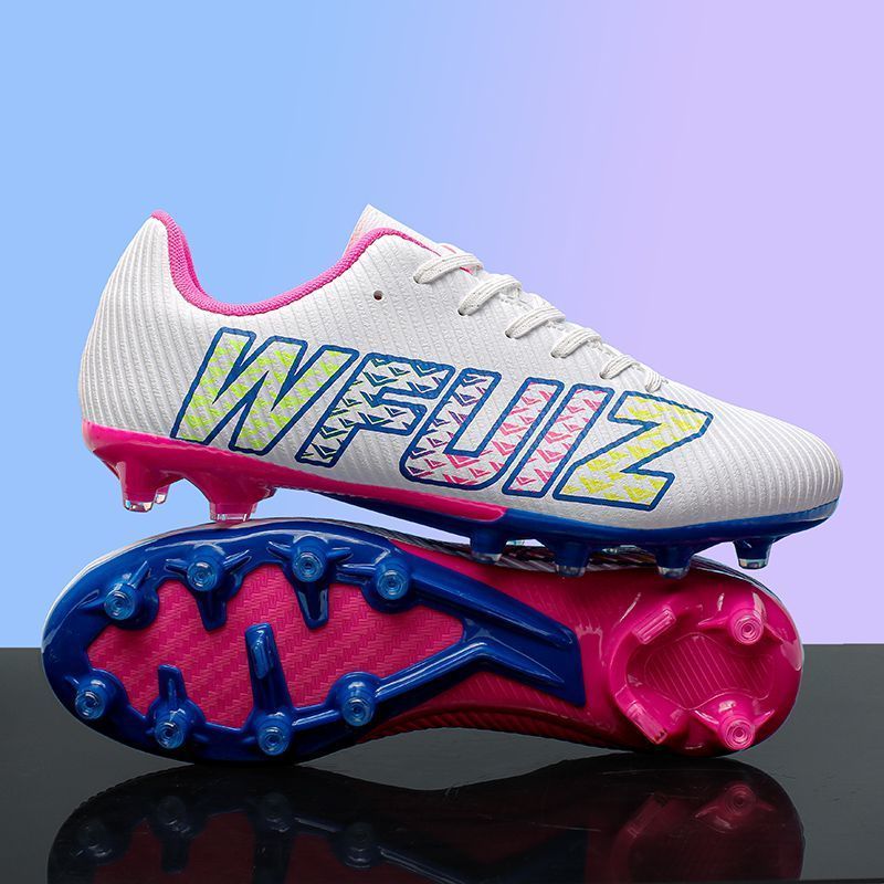Fresh Rainbow-Colored Football Shoes Men And Women, Lightweight, Non-Slip, Wear-Resistant, Breathable, Top Quality Suitable For_vogvips.com
