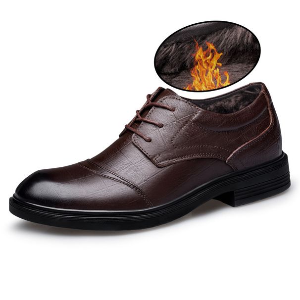 Men's Dress Leather Shoes Casual Single Shoes Lace-up Work Men's Shoes Pointed Large Size Shoes_vogvips.com