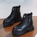 Martin For Women British Style 2025 Autumn New Small Size Winter Fleece-Lined Short Thick Sole Height Increasing Women's_vogvips.com