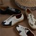 Men's Classic British Style Leather Casual Shoes - Handcrafted Retro Oxford Sneakers With Cushioned Sole (Black, White Coffee, White Blue)_vogvips.com