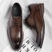 Large Size Leather Fashion Men's Business Formal Trendy British Gentleman Wedding Shoes_vogvips.com