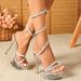 190-B1 Style Thin Heel Crystal Transparent Model Shoes, European And American Rhinestone Nightclub High Heels, Sky-high_vogvips.com