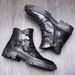 European Warm Series British Style Short Trendy Martin High-top Leather Shoes Men's Cowboy Boots_vogvips.com