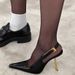 High Heels 2025 New Style Thin Heel Black Patent Leather Sexy Outdoor Closed Toe Backless Fashion Sandals For Women_vogvips.com