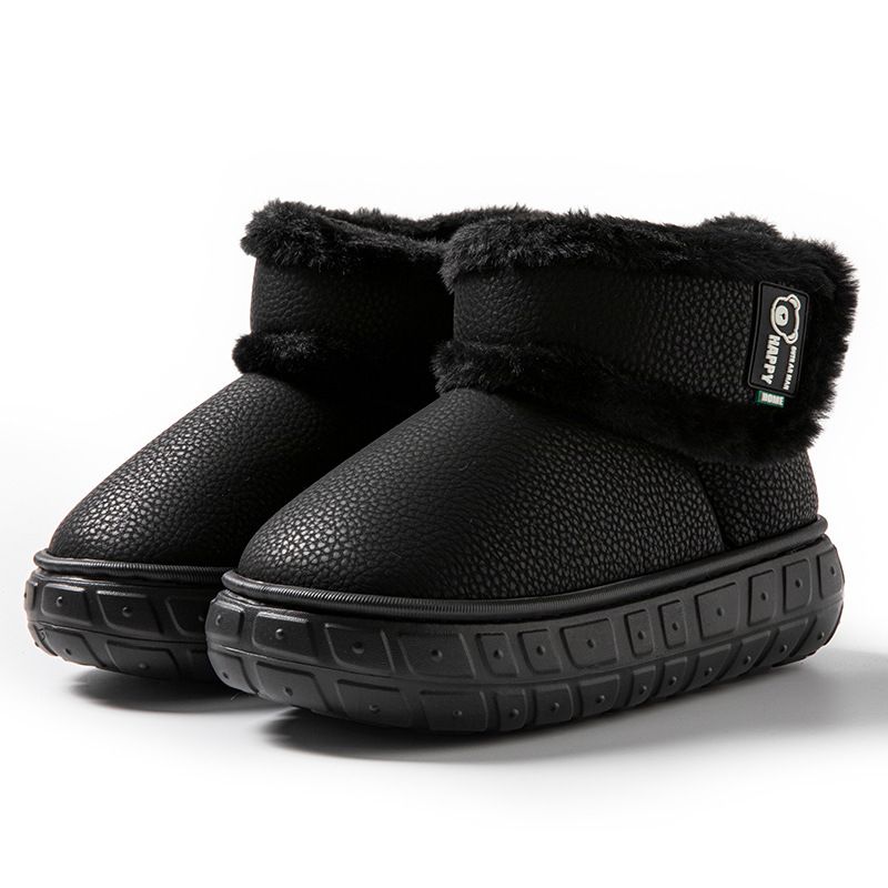 Snow Boots Outdoor Waterproof Closed Heel Slippers Women Winter Home New Couple Thick Sole Fleece Lined Warm Cotton_vogvips.com